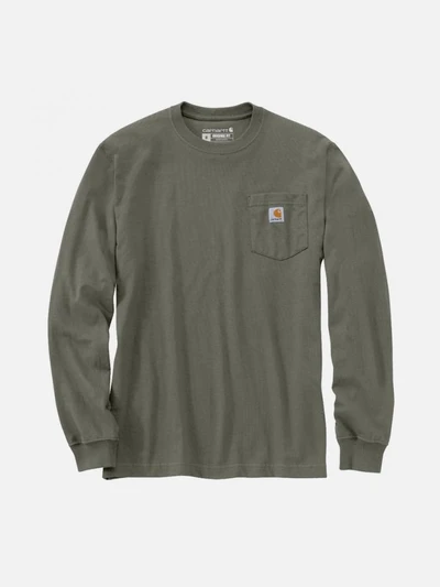 (K126) 워크 포켓 긴팔티 DUSTY OLIVE